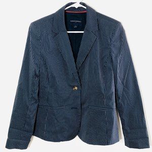 Banana Republic Blue White Pinstripe Blazer